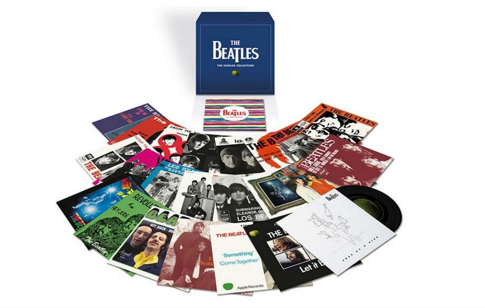 Singles dos Beatles reeditados numa caixa com capas de todo o&nbsp;mundo